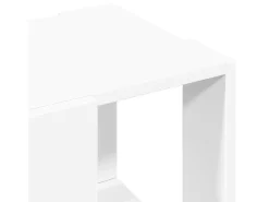 Mesa de centro madera de ingeniería blanca 32x32x30 cm