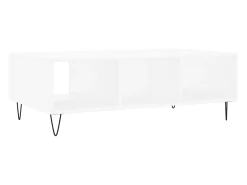 Mesa de centro madera de ingeniería blanco 104x60x35 cm