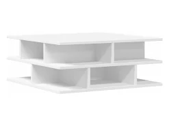 Mesa de centro madera de ingeniería blanco 70x70x29 cm