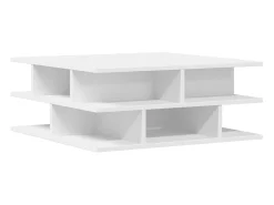 Mesa de centro madera de ingeniería blanco 70x70x29 cm
