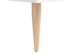 Mesa de centro madera de ingeniería blanca 50x50x40 cm