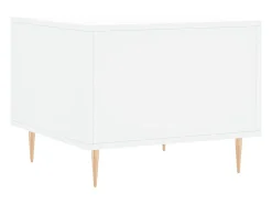 Mesa de centro madera de ingeniería blanca 50x50x40 cm