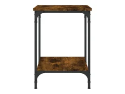 Mesa de centro madera de ingeniería roble ahumado 40x40x55 cm