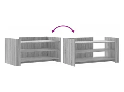 Mesa de centro madera de ingeniería gris Sonoma 100x50x50 cm