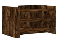 Mesa de centro madera de ingeniería roble ahumado 80x50x50 cm