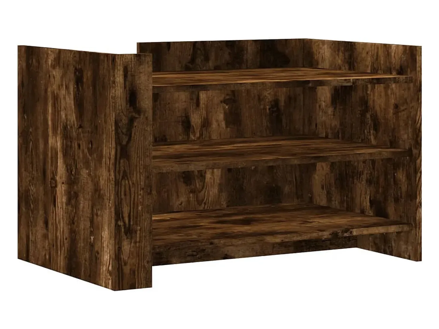 Mesa de centro madera de ingeniería roble ahumado 80x50x50 cm