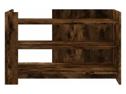 Mesa de centro madera de ingeniería roble ahumado 80x50x50 cm