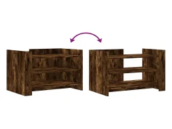 Mesa de centro madera de ingeniería roble ahumado 80x50x50 cm
