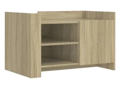 Mesa de centro madera de ingeniería roble Sonoma 80x50x50 cm