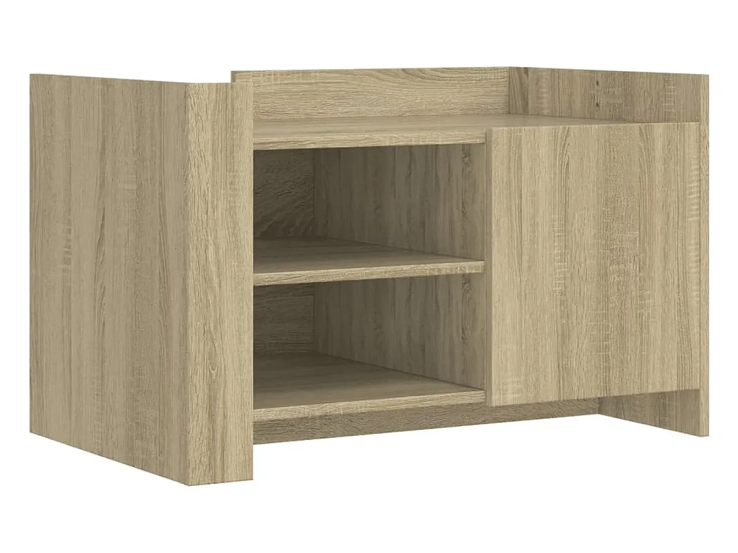 Mesa de centro madera de ingeniería roble Sonoma 80x50x50 cm