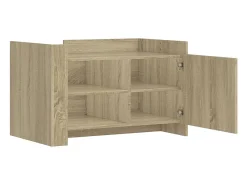 Mesa de centro madera de ingeniería roble Sonoma 80x50x50 cm