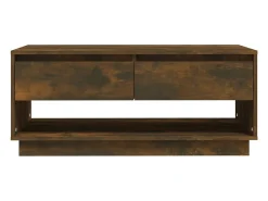 Mesa de centro madera de ingeniería roble ahumado 102,5x55x44cm