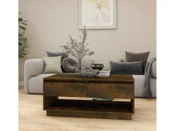 Mesa de centro madera de ingeniería roble ahumado 102,5x55x44cm