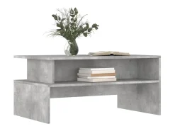 Mesa de centro madera de ingeniería gris hormigón 90x55x42,5 cm