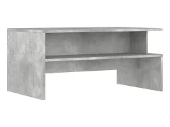 Mesa de centro madera de ingeniería gris hormigón 90x55x42,5 cm