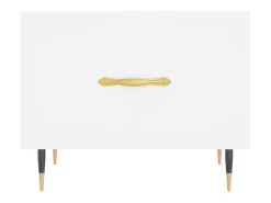 Mesa de centro madera de ingeniería blanca 50x50x40 cm
