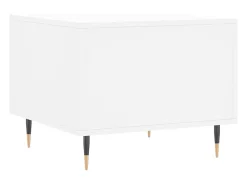 Mesa de centro madera de ingeniería blanca 50x50x40 cm