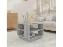 Mesa de centro madera de ingeniería gris Sonoma 55x55x43 cm