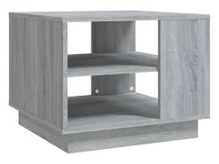 Mesa de centro madera de ingeniería gris Sonoma 55x55x43 cm