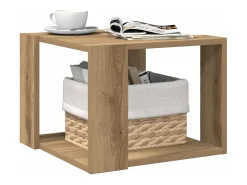 Mesa de centro madera de ingeniería roble artisan 40x40x30 cm