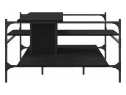 Mesa de centro madera de ingeniería negro 100x100x48,5 cm