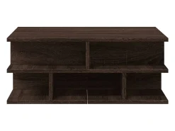 Mesa de centro madera de ingeniería roble marrón 70x70x29 cm