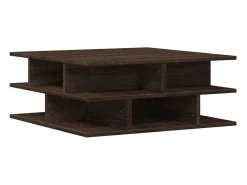 Mesa de centro madera de ingeniería roble marrón 70x70x29 cm