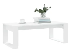 Mesa de centro madera de ingeniería blanco 102x50x35 cm