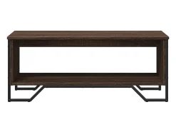 Mesa de centro madera de ingeniería roble marrón 100x51x40 cm