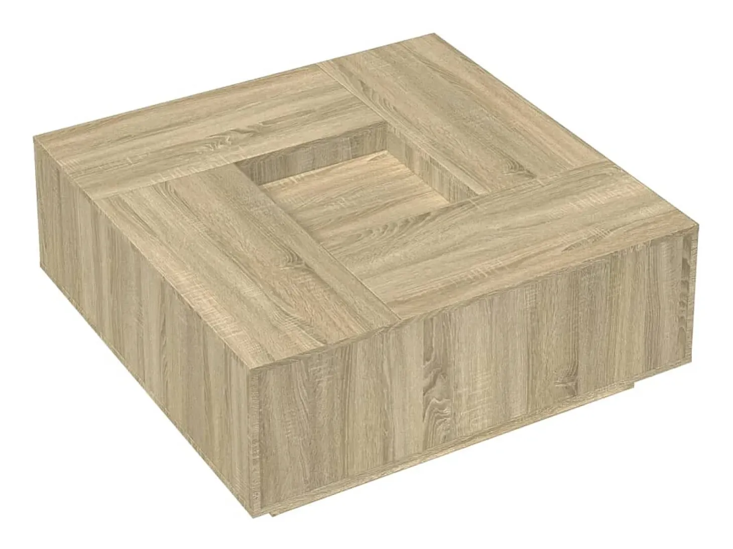 Mesa de centro madera de ingeniería roble Sonoma 100x100x40 cm