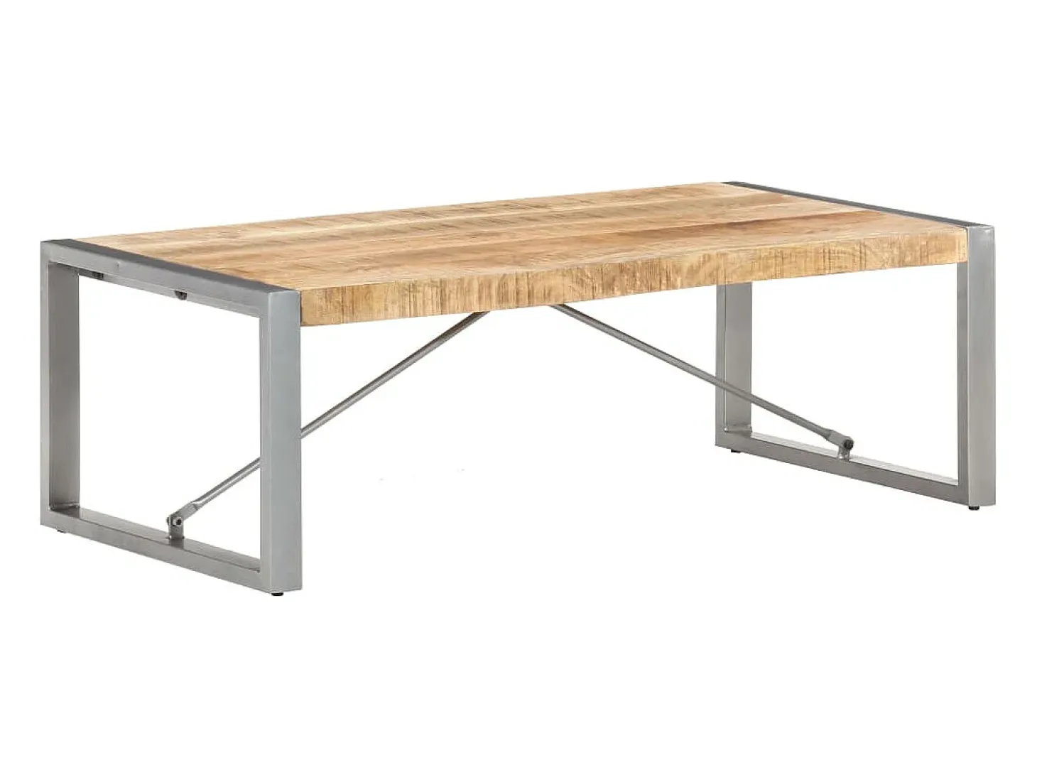 Mesa de centro madera de mango rugosa 120x60x40 cm