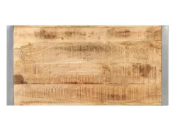 Mesa de centro madera de mango rugosa 120x60x40 cm