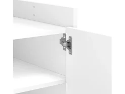 Mesa de centro madera de ingeniería blanca 80x50x50 cm