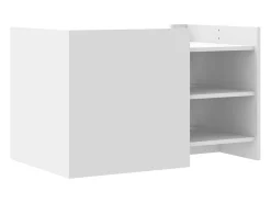 Mesa de centro madera de ingeniería blanca 80x50x50 cm