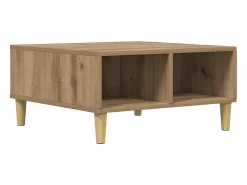 Mesa de centro madera de ingeniería roble artisan 60x60x30 cm