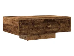 Mesa de centro madera ingeniería madera envejecida 85x55x31 cm