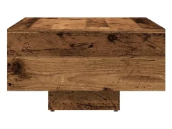 Mesa de centro madera ingeniería madera envejecida 85x55x31 cm
