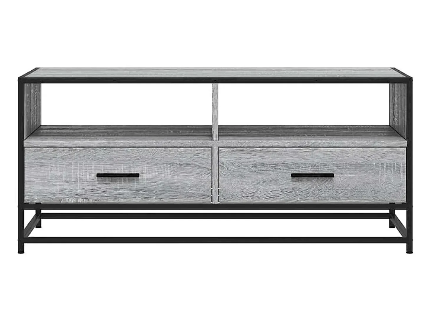 Mesa de centro madera ingeniería metal gris Sonoma 100x50x45cm