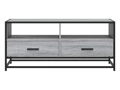 Mesa de centro madera ingeniería metal gris Sonoma 100x50x45cm
