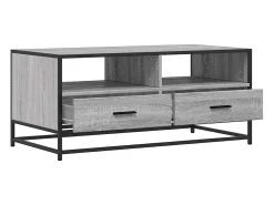 Mesa de centro madera ingeniería metal gris Sonoma 100x50x45cm