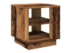 Mesa de centro madera ingeniería madera envejecida 40x40x43 cm
