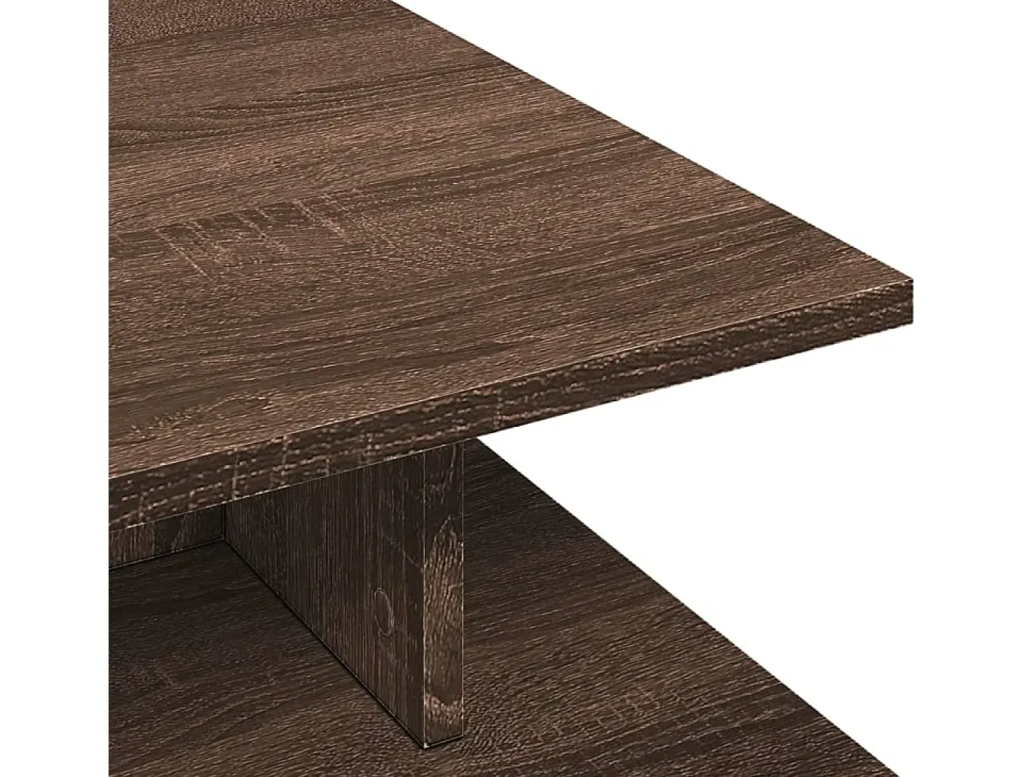 Mesa de centro madera ingeniería marrón roble 102x55x35 cm