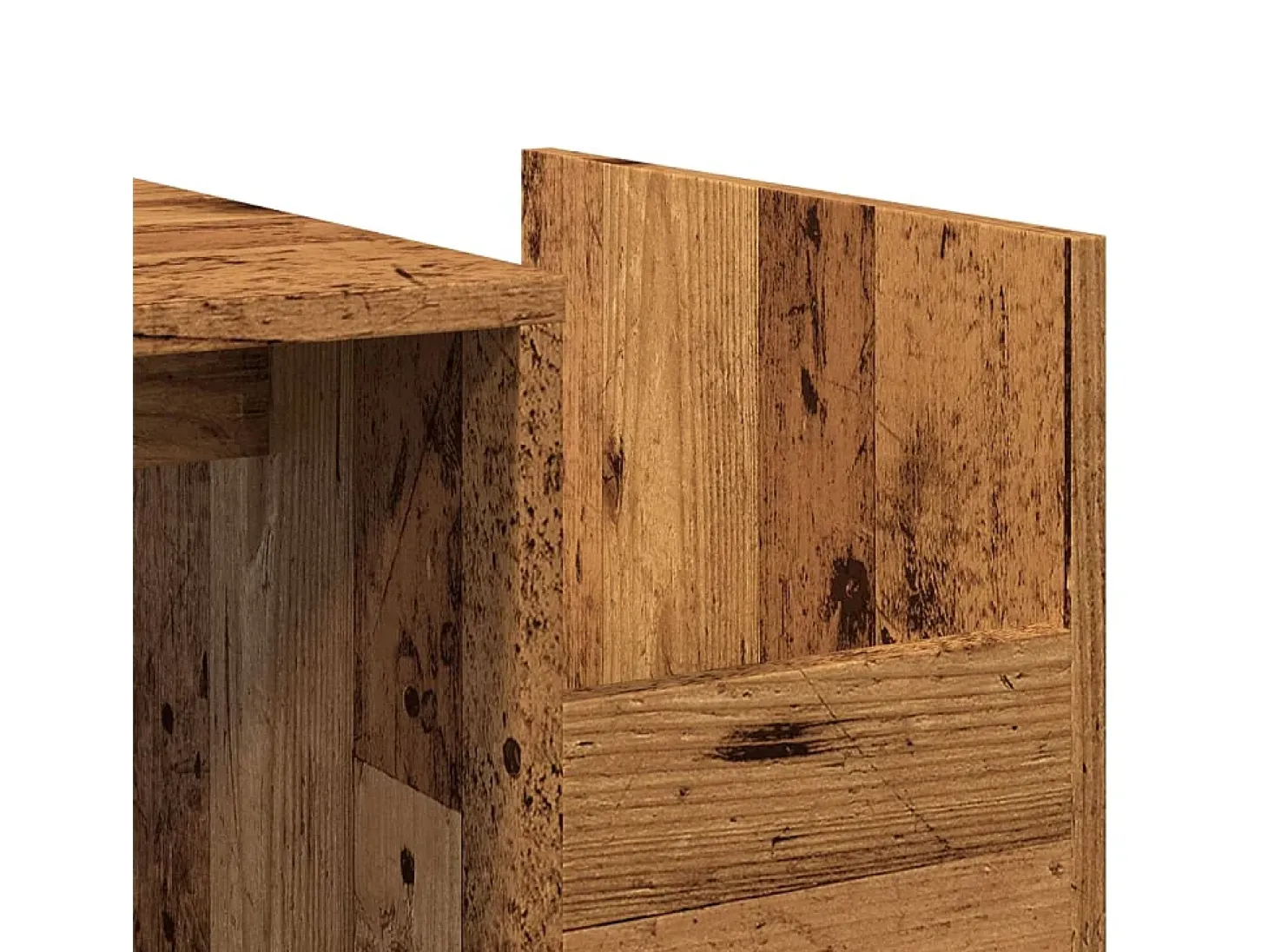 Mesa de centro madera ingeniería envejecida 90x45x35 cm