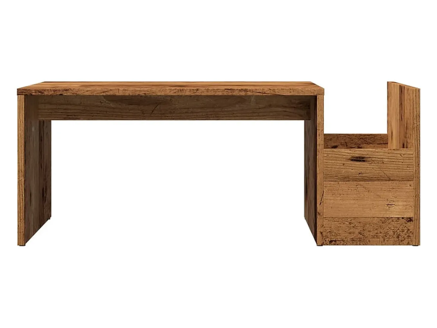 Mesa de centro madera ingeniería envejecida 90x45x35 cm