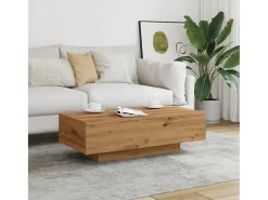 Mesa de centro madera ingeniería roble artisan 100x49,5x31 cm