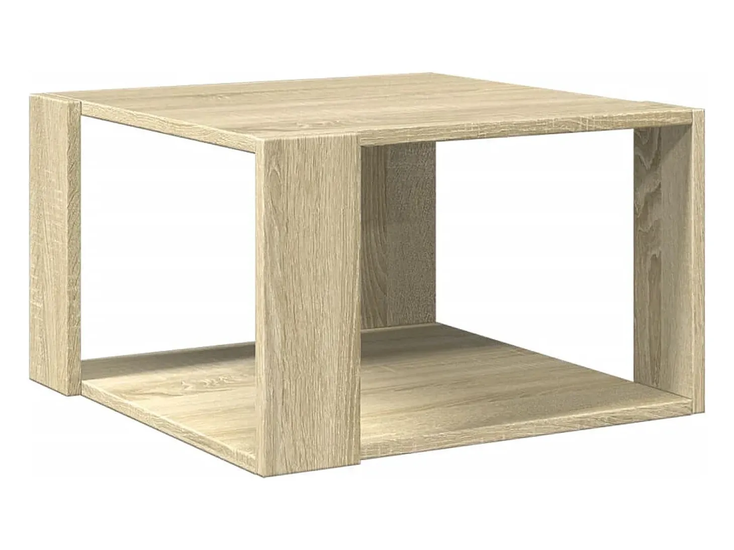 Mesa de centro madera ingeniería roble Sonoma 51,5x51,5x30 cm