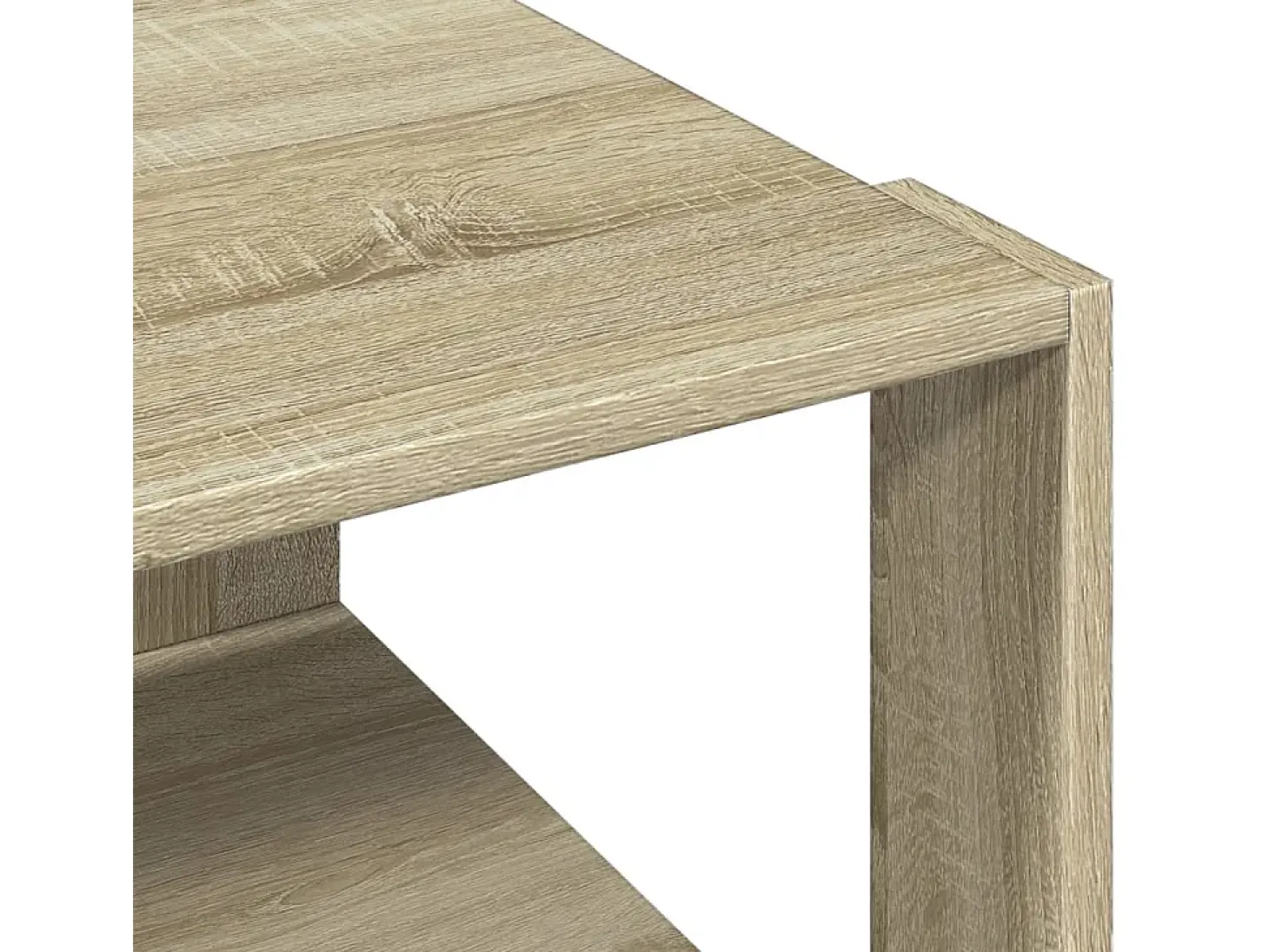 Mesa de centro madera ingeniería roble Sonoma 51,5x51,5x30 cm