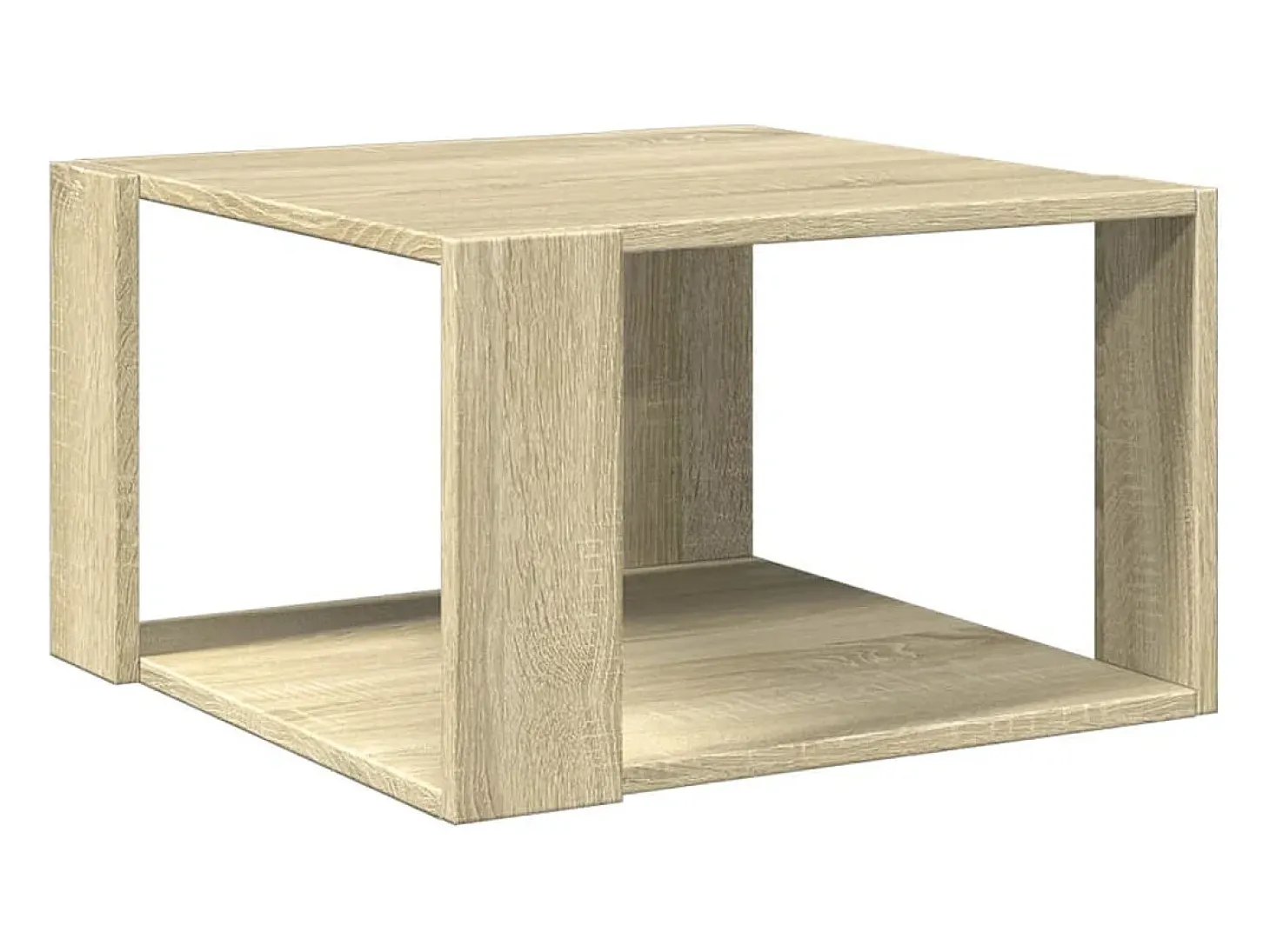Mesa de centro madera ingeniería roble Sonoma 51,5x51,5x30 cm