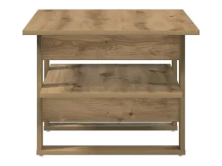 Mesa de centro madera ingeniería roble artesanal 102x55x42cm
