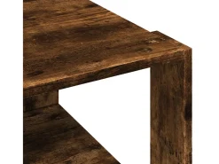 Mesa de centro madera ingeniería roble ahumado 51,5x51,5x30 cm